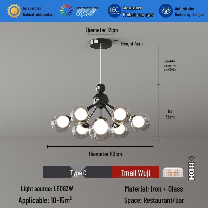 Snow Mountain Restaurant Chandelier - Italian Minimalist Designer Light for Luxury Dining & Bars (2025 Model)