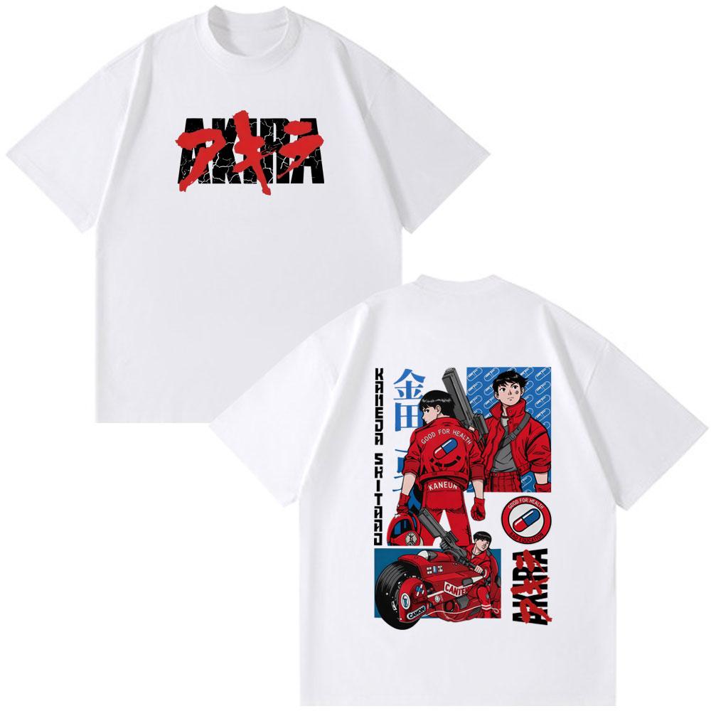 90s Japanese Anime Akira Shotaro Kaneda Tee Tops Unisex's Women Clothing Summer Short Sleeves Tshirts Fashion Funny Style Clothing