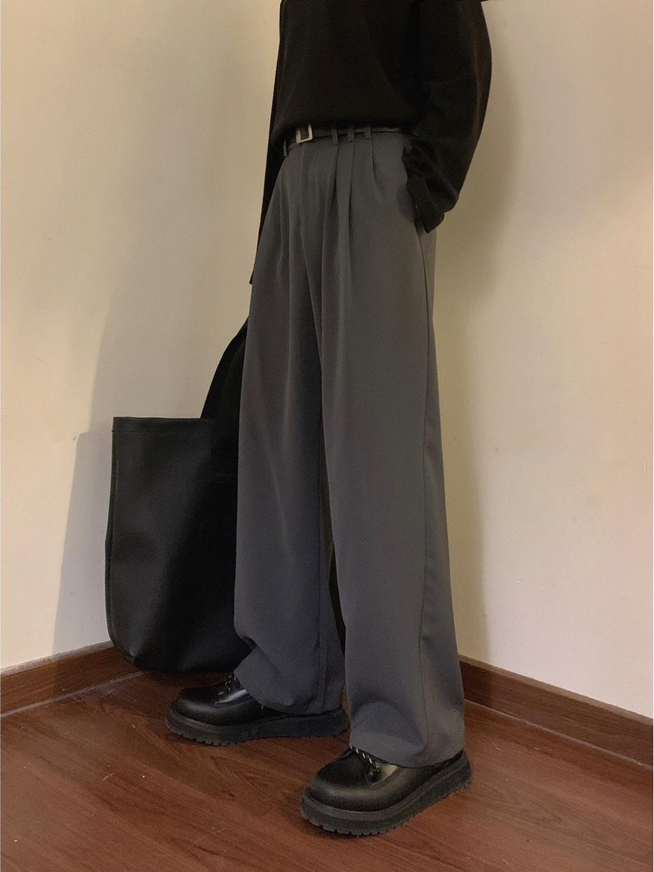 

Мужские повседневные брюки цвета кофе в стиле ретро с широкими бретелями - Коллекция Весна/Лето L