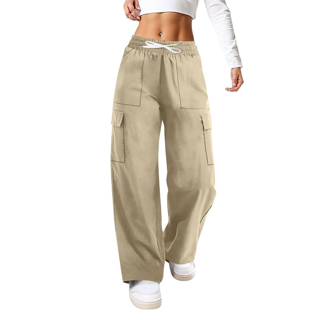 Damen Cargohose mit lockerem Schnitt, Tunnelzug in der Taille, schnelltrocknend, für Freizeit und Outdoor