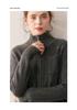 2025 A/W Women's Cashmere Stand Collar Cardigan, Golden Bean Yarn, Double Zipper, Thick Knit with Pockets.