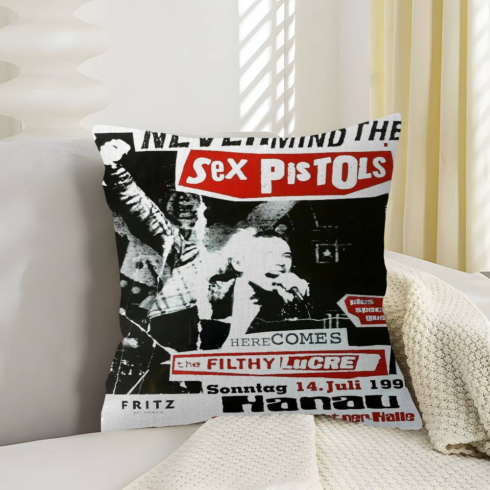 Six PPistols Band Pillow Cushion Cover Pillowcase Living Room Sofa Home Decor Customized