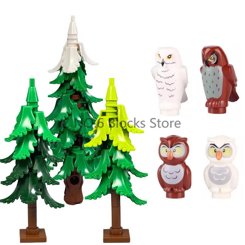 MOC Animali Blocchi da Costruzione Zoo della Foresta Tigre dai Denti a Sciabola Orso Alce Elefante Aquila Squalo Scimmia Leone Giocattolo Mini Mattoncino Regalo per Bambino S09