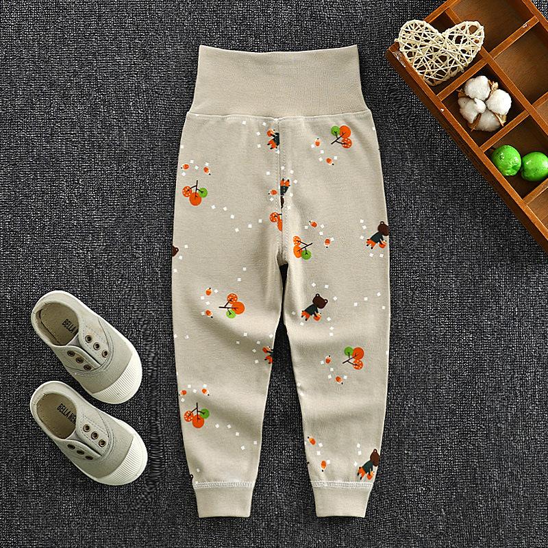 High Waist Girls Boys Cotton Trousers  Spring Autumn Children's Trousers Stretch Pants Wear Trousers