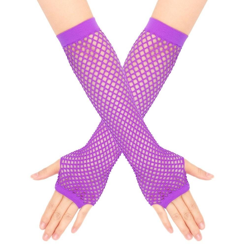 Fingerless Fishing Net Gloves Long Long Gloves Fashion Mesh Gloves Women
