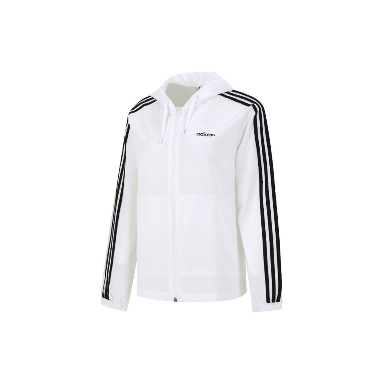 Adidas Neo Training Series Striped Loose Hooded Jacket Daily Sports Outerwear Women White H36745 M
