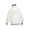 Nike Letter Logo Print Stand Collar Sport Casual Jacket Men Jackets White DX0673-030