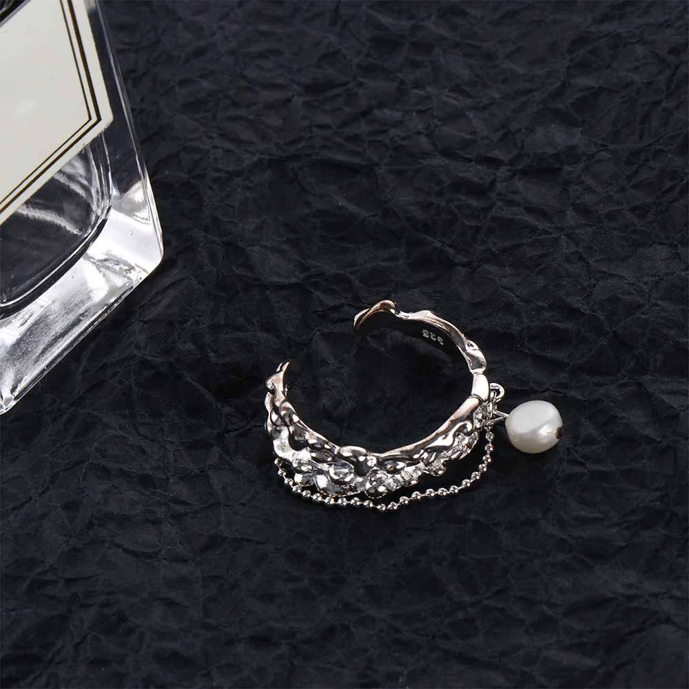 Baroque Pearl Jewelry Gifts Girls Korean Style Index Finger Ring Adjustable Open Ring Women Rings