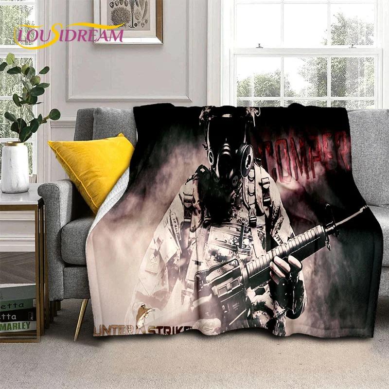 Counter Strike Game,CS GO,Gamer 3D Blanket,Soft Throw Blanket for Home Bedroom Bed Sofa Picnic Travel Office Cover Blanket Kids