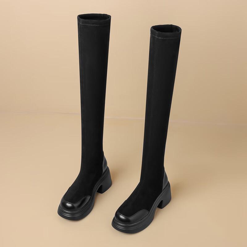 ZHR Women's Winter Stretch Over-the-Knee Boots