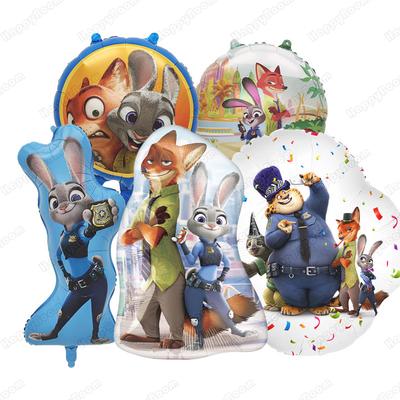 Disney Zootopia Balloons Birthday Party Themed Decoration Movie Balloons Zootopia Judy Party Balloons Baby Shower Kids Party Props