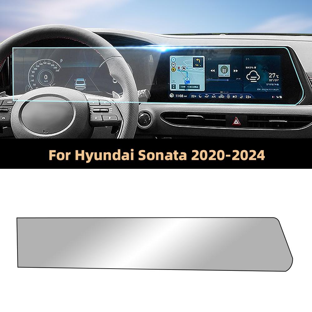 Car Tempered Glass Protective Film For Hyundai Sonata -24 Auto GPS Navigation Screen Protector Display Interior Accessories