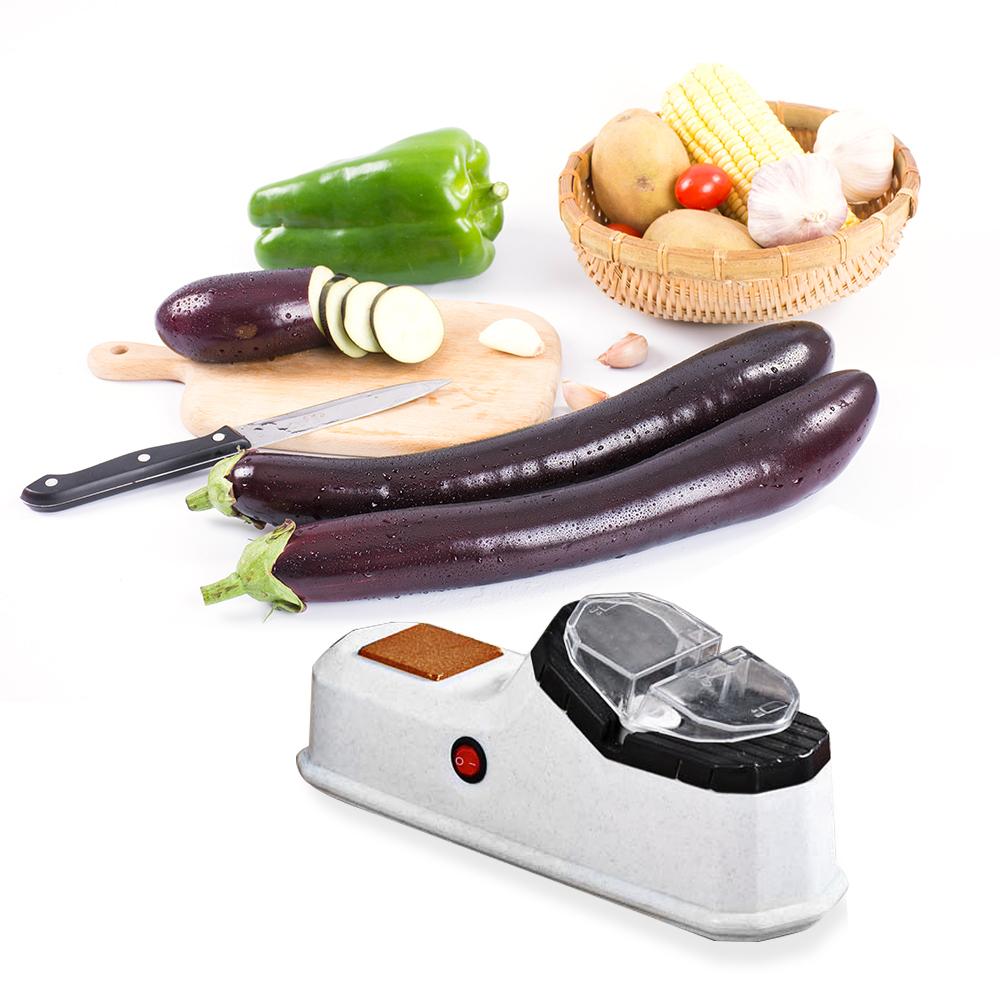 Affilacoltelli Elettrico Alimentato da USB Strumento Multifunzione per Affilare Coltelli da Chef, Coltelli da Cucina, Coltelli da Frutta