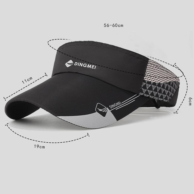 Summer Long-Brim Sunscreen Quick-Drying Hat for Unisex Outdoor Street Sports Running Empty Top Hat