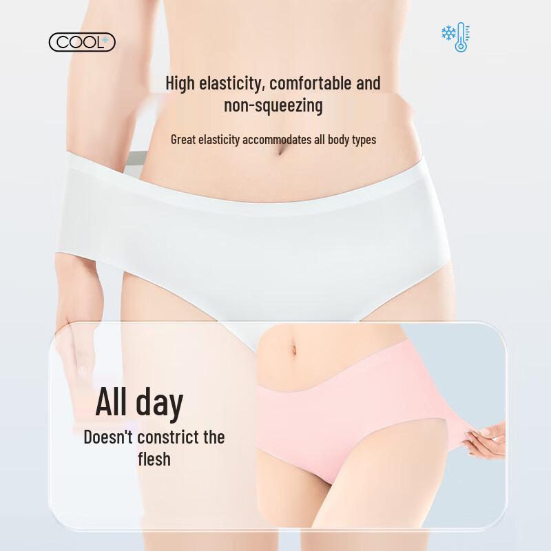 BADIGAO Women's Disposable Ice Silk Seamless Travel Underwear