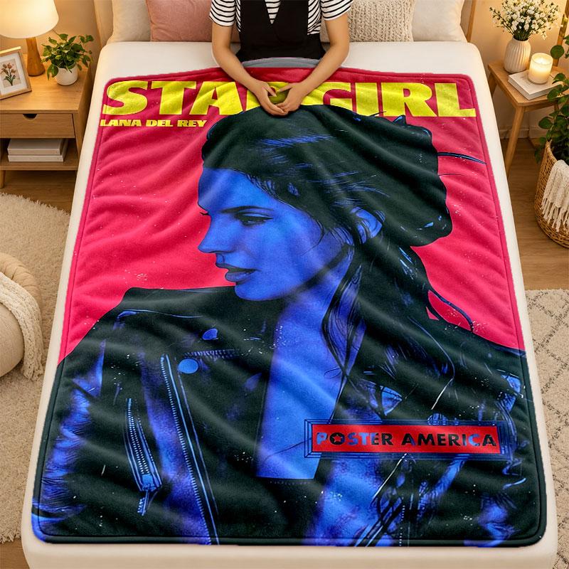 Flanell-DeckeLana Del Rey Warme Weiche Überwurfdecke für den Innenbereich Sofa Bett Wohnzimmer