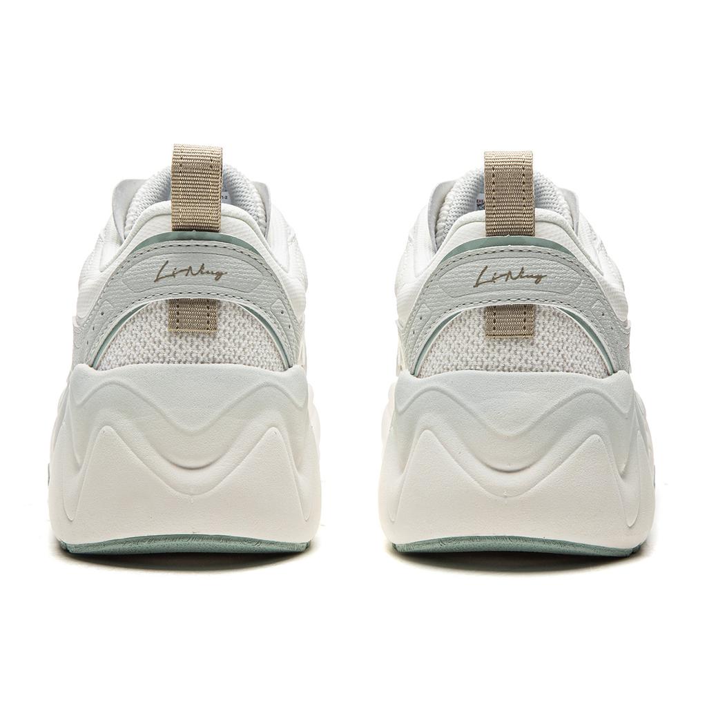 Li Ning Cheese 3.0 Slip Resistant Cushioning Abrasion Resistant Lightweight Low top Skateboard Shoes Women's Ivory AGCW072-2