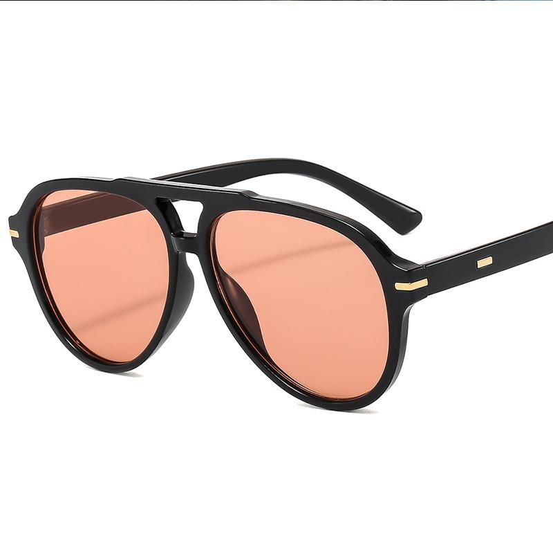 Luxury Brand Oversized Pilot Sunglasses Women 2025 Trend Punk One Piece Designer Vintage Sun Glasses Black Yellow Elegant Shades