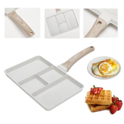 4 Cup Eggs Frying Pan for Breakfast Pancake Burger Sandwiches Nonstick Easy Clean Pancake Pan Gas Stove & Induction Compatible
