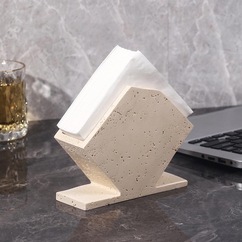 Creative Napkin Holder, Retro Square Upright Tissue Holder, Tissue Box, Kitchen, Restaurant, Desktop Tissue Storage Box