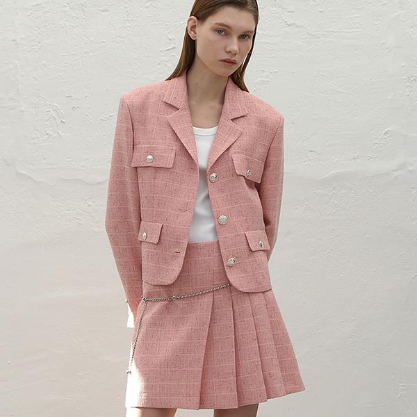 Atelier Nain Riviera Tweed Tailored Set-Up Jacket(Jk-2927)