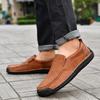 Large Size 48 Handmade Split Leather Men's Casual Shoes Comfortable Men Loafers Moccasins Men Flats Shoes Driving Shoes