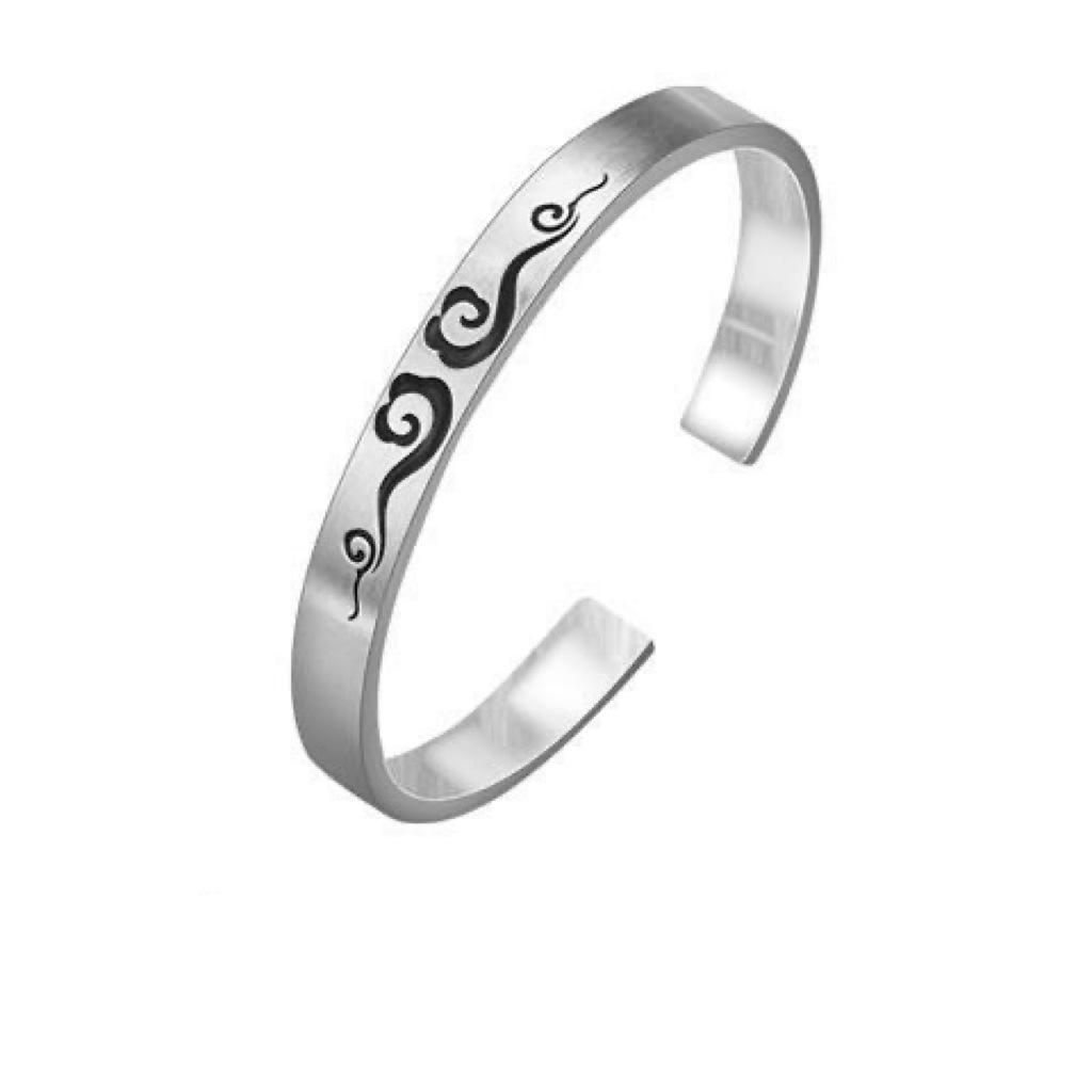 S999 Retro Elegant Cloud Couple Bracelets: Solid Men's & Women's Bangles - Valentine's Day Gift