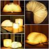 Three-Color Carved LED Wooden Book Lamp: Foldable Night Light