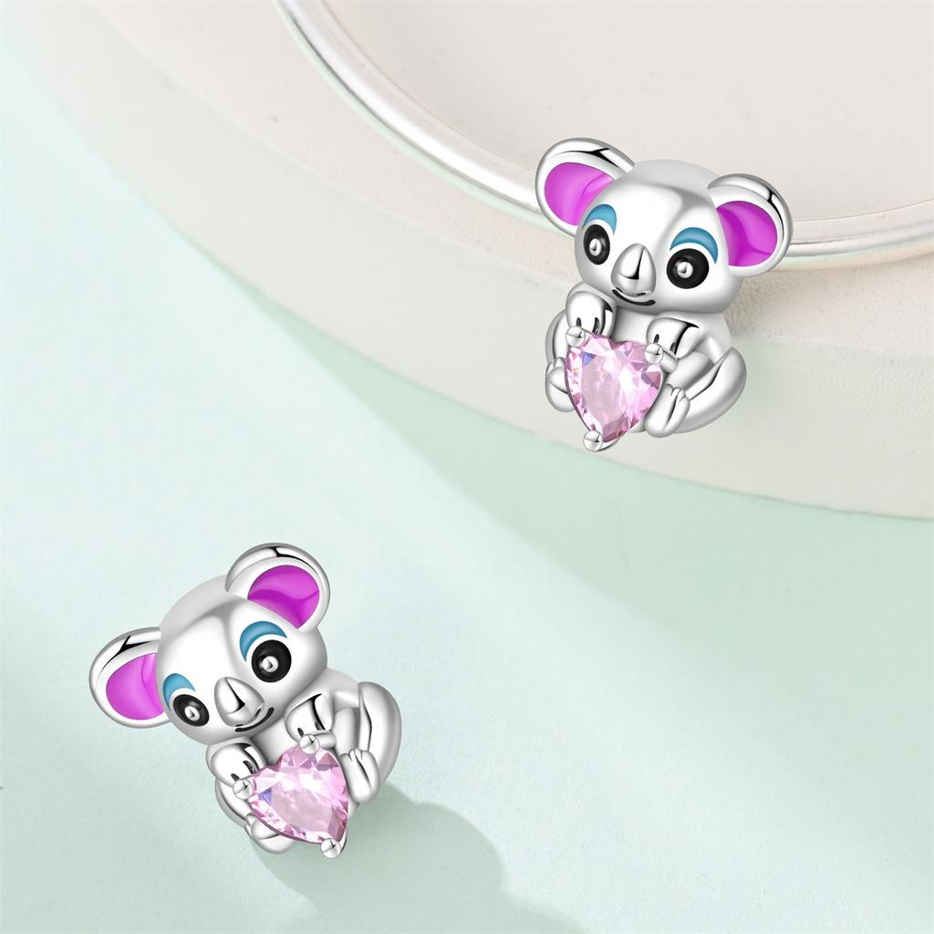 925 Silver Charm One-Eyed Little Monster Bead Rabbit Koala Pendant Bead DIY Jewelry Accessories Bracelet 2026