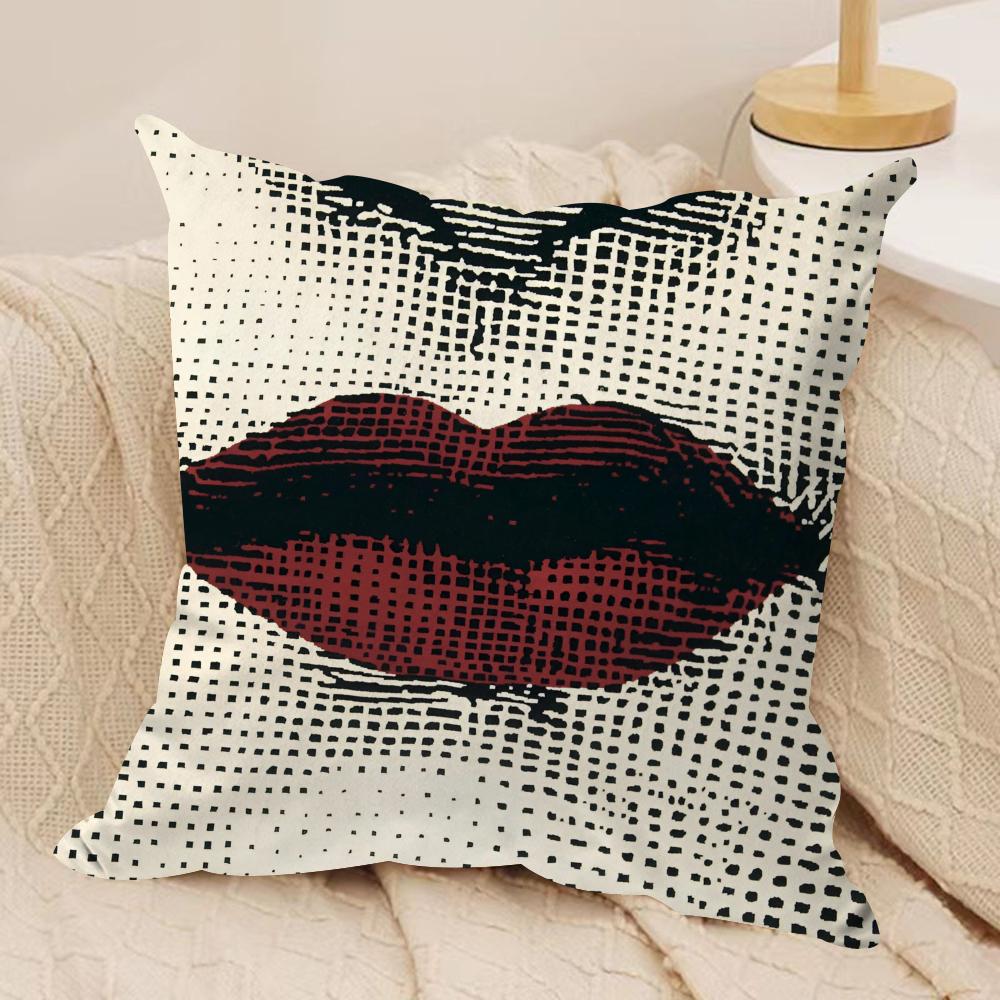 EnglandAbstract Art Figure Cushion Cover Silky Short Plush Double-Sided Printed Pillow Case for Sofa All Seasons Home Decor Gift