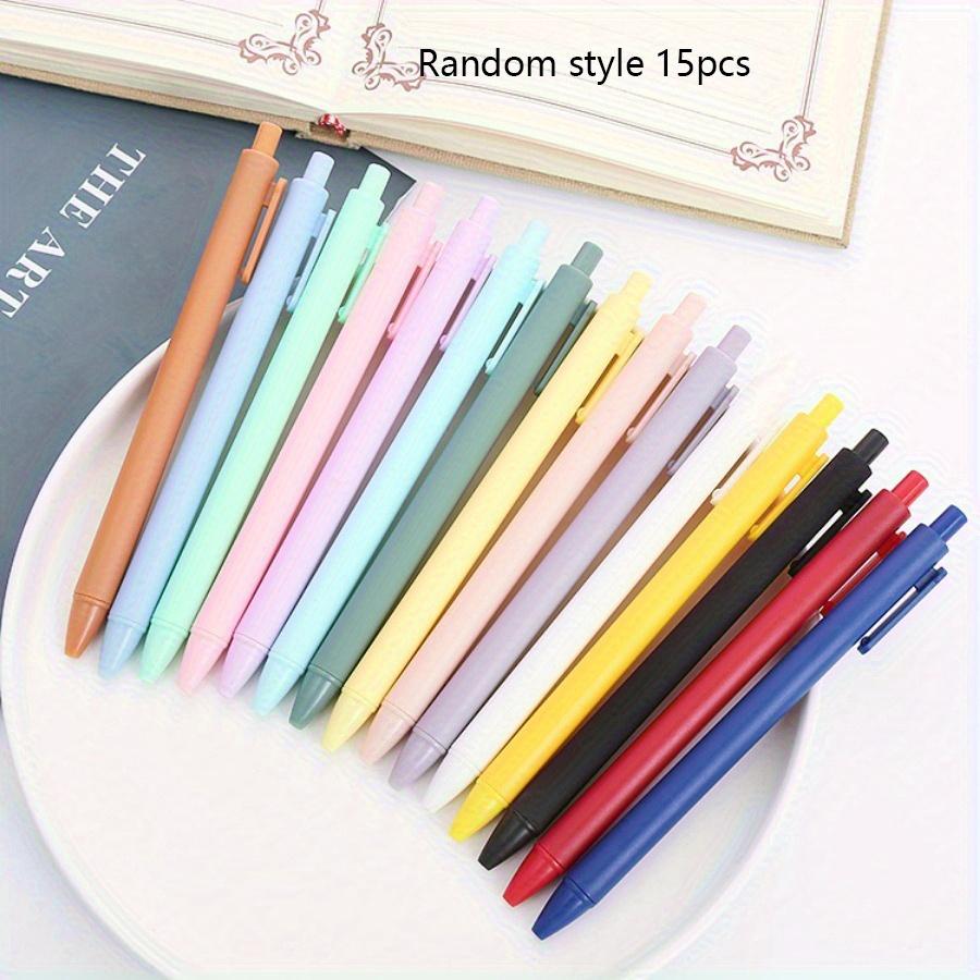 

100pcs 0.5mm Pen Tip Macaron Morandi Retro Color Press Gel Pen Combination Student Pen Stationery Office Supplies Water-based Signature Pen Random style 100pcs