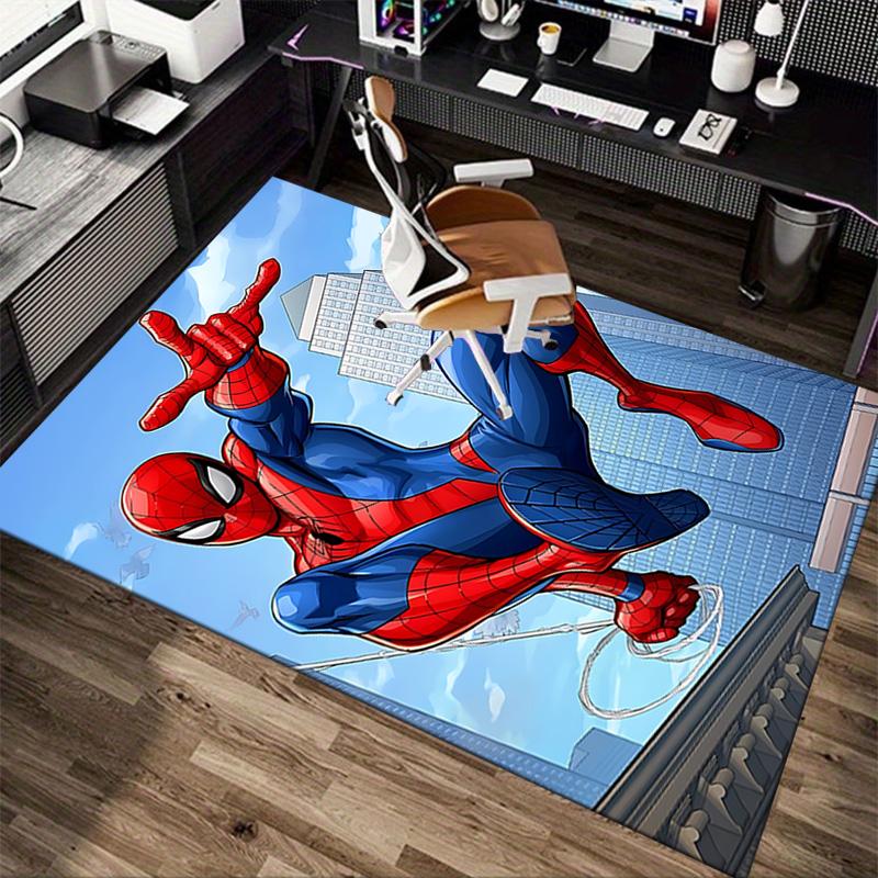Spiderman Action Carpet For Playroom Bedroom Living Room Sofa Home Decorkids Game Area Rug Nonslip Floor Mat