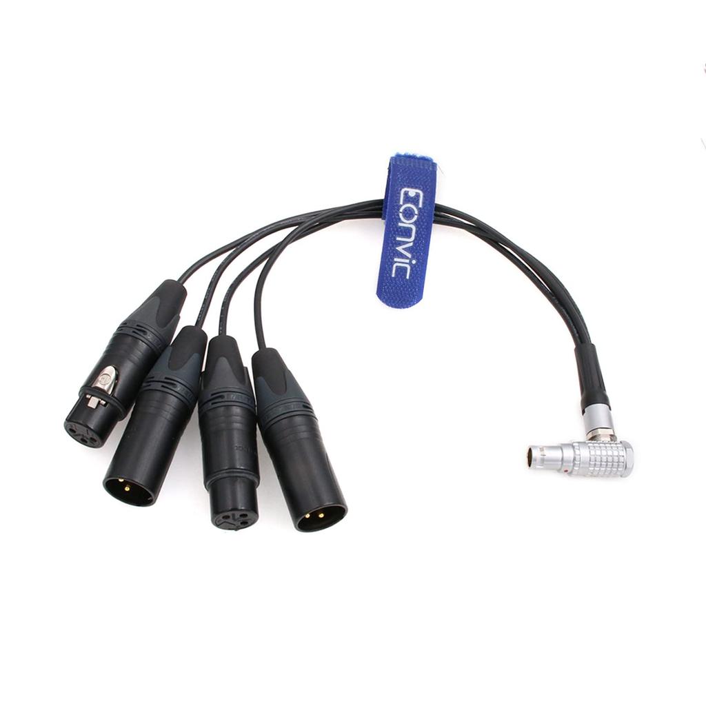 Eonvic zu XLRAtomos Breakout Audiokabel für Shogun Monitor-Recorder Winkel 10-Pin 2x3-Pin Ein-/Ausgang (Rechter 10-Pin)