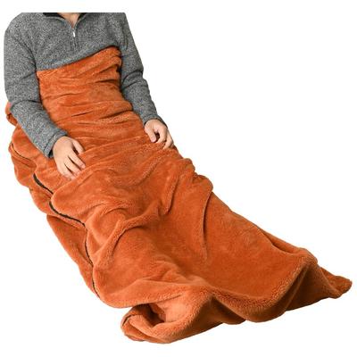 LIMITED SELECT Inner Sleeping Bag, Boa Fleece, Winter, Fluffy, Warm Blanket, Camping, Outdoors, Connectable, 3T0373, Terracotta