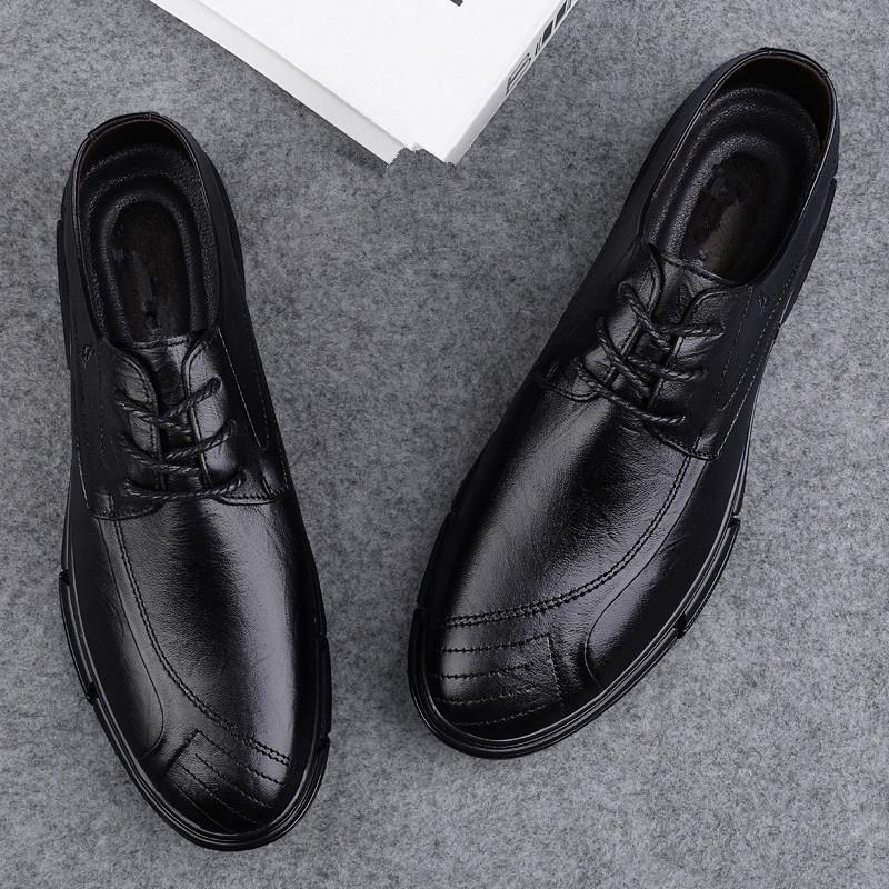 Fashion Men's Handmade Dress Shoes Fashion Men Business Casual Shoes Genuine Leather Male Oxford Shoes 2025 New Male Comfortable Flats