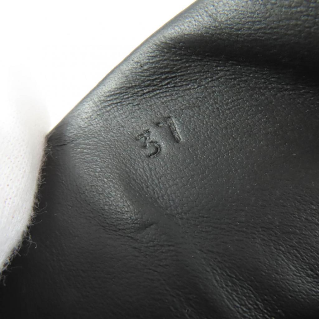 Great HERMES High cut sneakers hip hop H logo lace-up leather black Women 37 Used