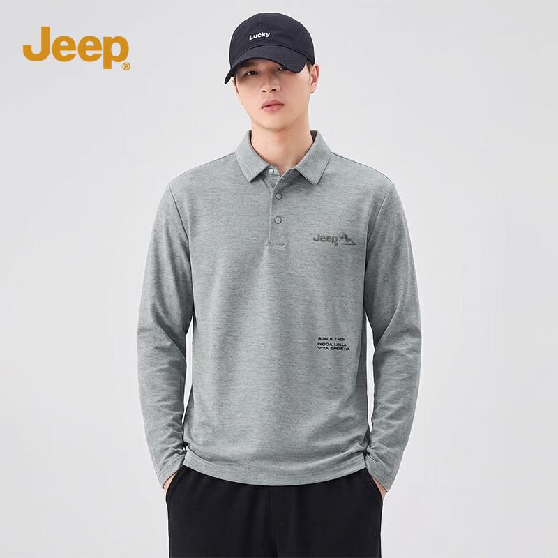 JEEP Men s Polo Long Sleeve T-Shirt
