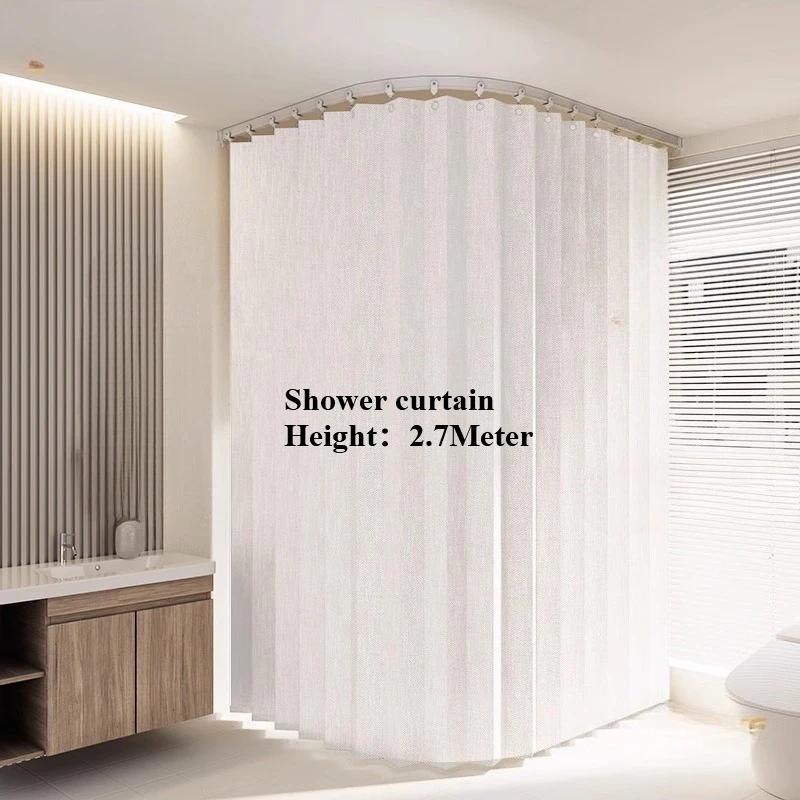 Set flexible Track Magnetic Folding Partition Curtain Bathroom Waterproof Arc-shaped Shower Curtain U-shaped Partition Curtain