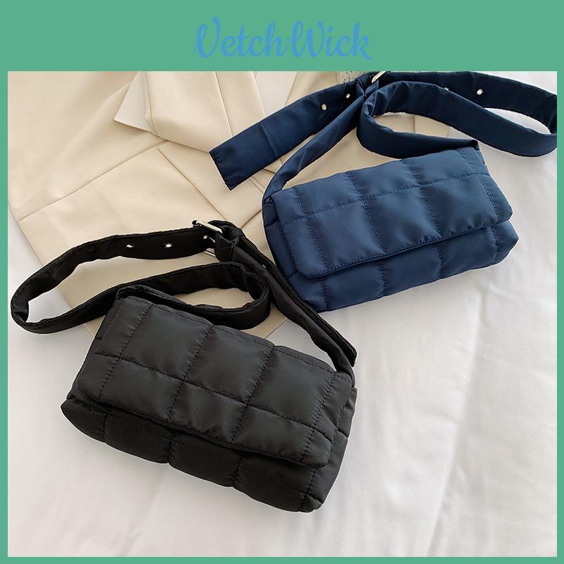 Chic Simple Design Nylon Shoulder Bag Minimalist Everyday Fashion Accessory