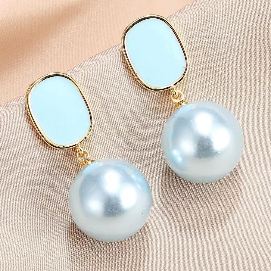Pinkdudu Simple Causal Pearl Drop Earrings Temperament Elegant Trendy Alloy Earrings Jewelry Gift PD1746