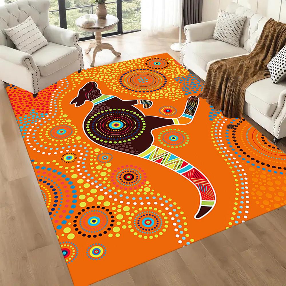 Aboriginal Art Gecko Floor Mats for Living Room, Bedroom and Room Decoration Are Suitable for Gifts.