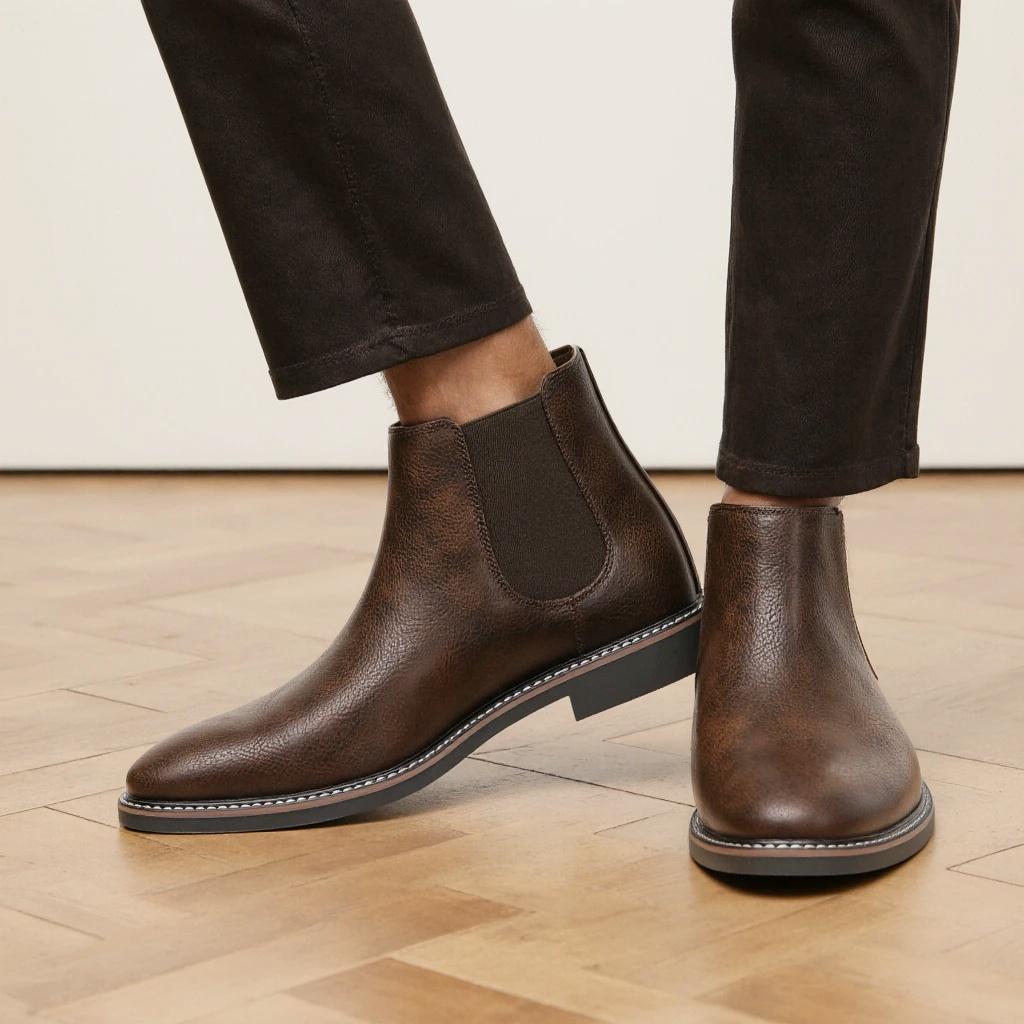 Men Boots Comfortable Retro Fashion 2026 Brand Boots Leather