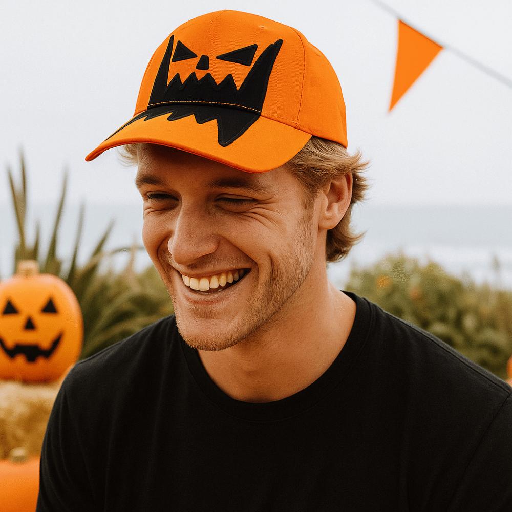Breathable Halloween Baseball Cap UV Protection Sunshade Cap Funny Pumpkin Embroidery Hat  Outdoor