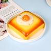 3D Realistic Fried Egg Toast Toy Stretchable Realistic Food Toy New Hand Relax Toy  Stress Relief