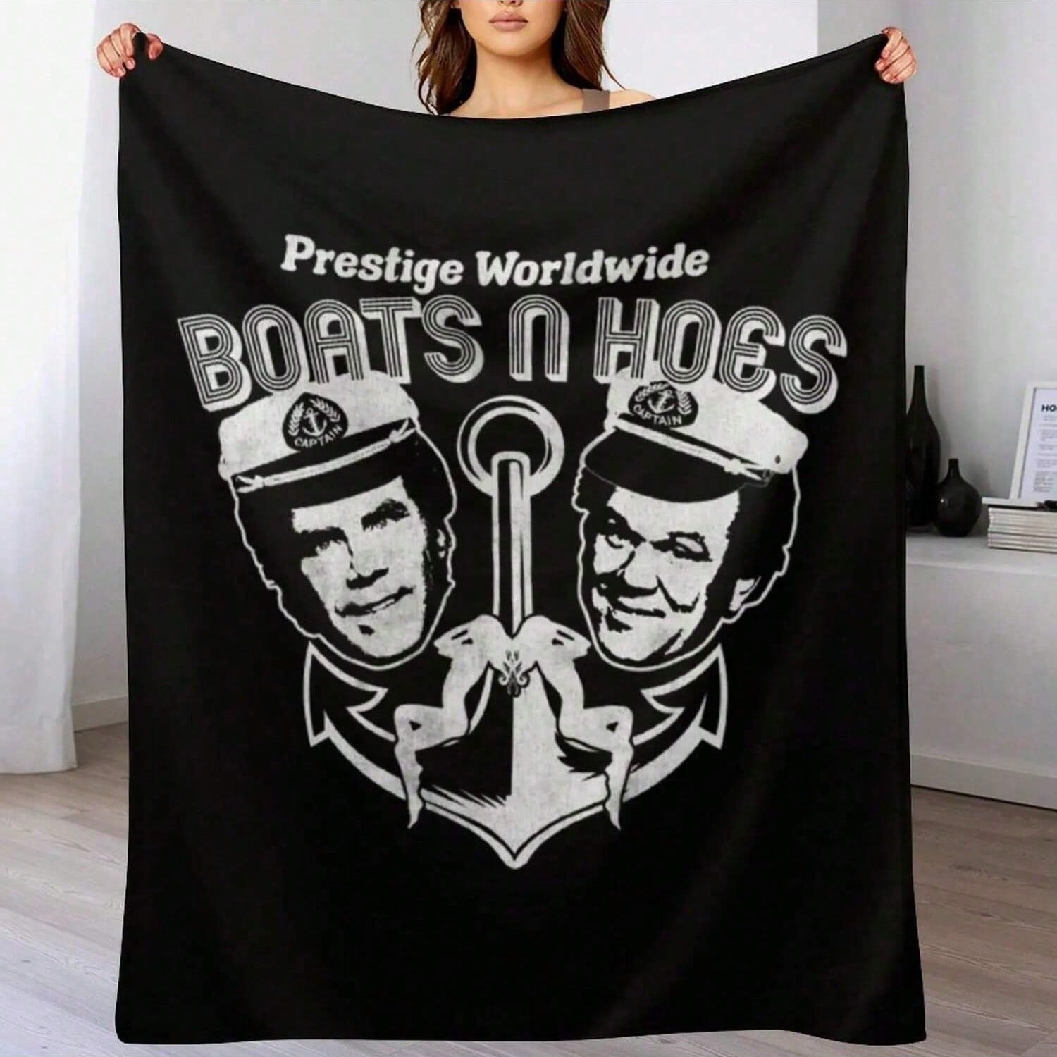 Step Brothers T-ShirtBoats N Step Brothers Throw Blanket Giant Sofa Moving Hair Decorative Throw Blankets S