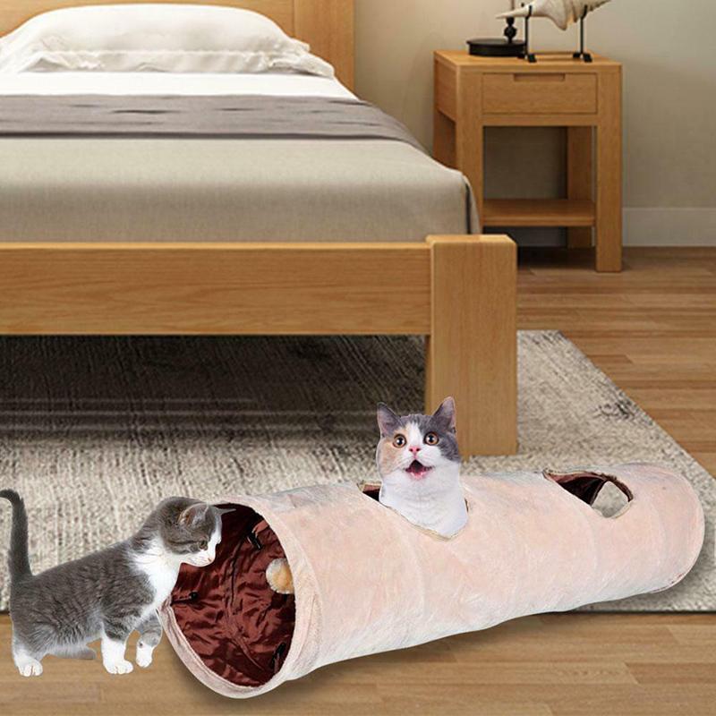 Collapsible Pet Cats Tunnel Toys Exercise Tunnel Tube Indoor Toy for Pet Tube Playing Tunnel