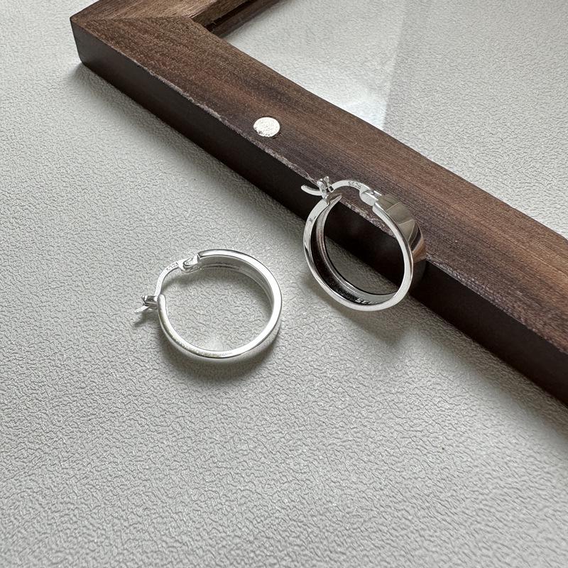 

Серьги-кольца из стерлингового серебра 925 пробы с текстурой в корейском стиле S925 Silver