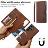 Leder Magnetische Flip Wallet Hülle für Samsung S26/S25/S24 Ultra/S23/S22 Plus/S21 FE A17/A16/A36/A56/A15/A35/A55/A54/A34 Abdeckung