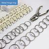 20/30/40/50mm Loose-leaf Ring Iron Ring Clip Binding Ring Card Holder Loose-leaf Ring Card Word Card Plastic Hole Puncher