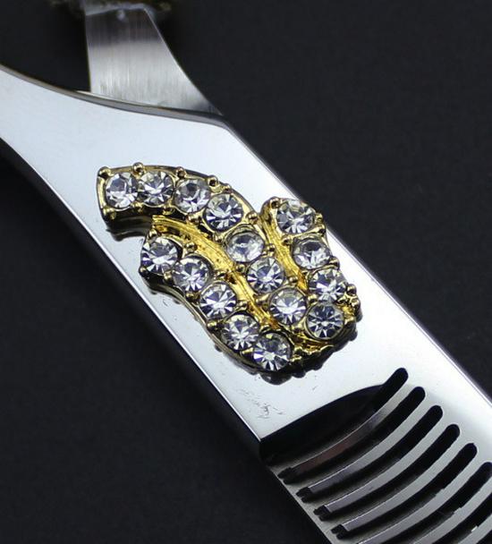 6" Freelander Gold Diamond Hairdressing Scissors (440C TB-64) with Pouch